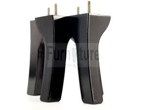 4 Black Solid Wood Furniture Legs Settee Feet 200mm High Sofa Chair Bed M8 SOF3208