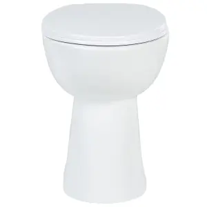 Berkfield High Rimless Toilet Soft Close 7 cm Higher Ceramic White