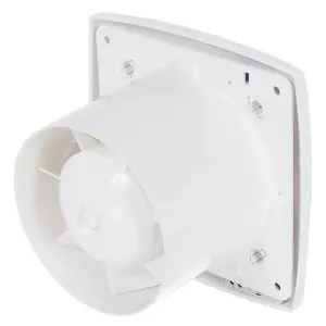 Bathroom White Extractor Fan 100mm with Timer and Humidity Sensor