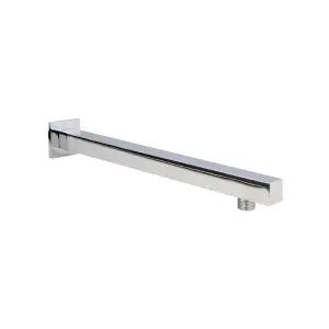 Square Wall Mount Shower Arm - 360mm - Chrome