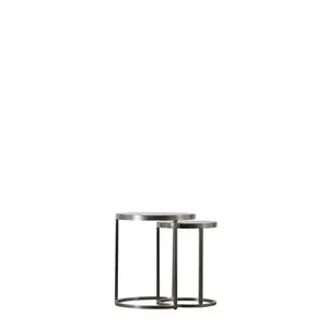 Rowe 2 Piece Nest of Tables Silver