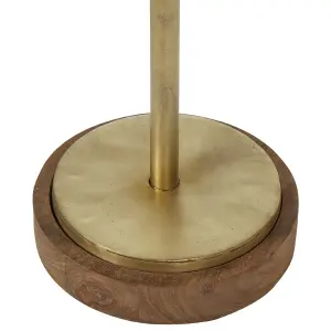 Mango Wood Table Lamp Dark and Brass SABARI