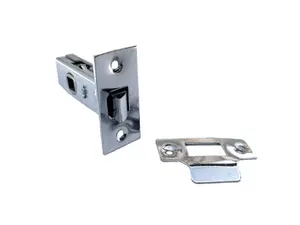 MORTICE TUBULAR LATCH 2.5" 63mm x 3 Internal Door Catch NICKLE PLATE