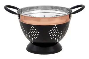 Interiors by Premier Prescott Medium Charcoal Black Colander