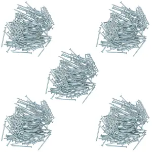 2mm x 40mm Round Headed Wire nails For Concrete Brick Wood 550pc Zinc Plated