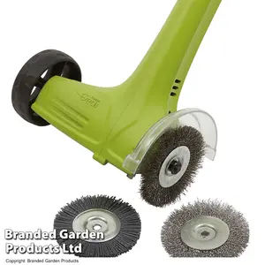 20v Cordless Weed Sweeper Clears Driveways, Paths, Patios and Pavings from Moss and Dirt (20v Weed Sweeper & Brushes)