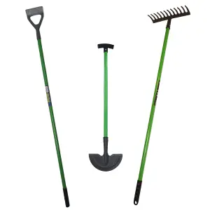 Garden Draw Hoe, Rake and Grass Lawn Border Edger Edging Gardening Trimmer