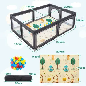 Costway Baby Playpen Child Safety Gate Portable Activity Area for Children