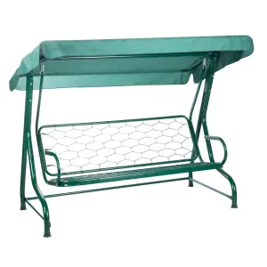 Alfresia Roma Swing Seat with Green Luxury Cushions