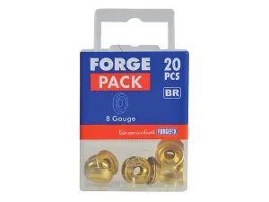 ForgeFix 200SCW6B Screw Cup Washers Solid Brass Polished No.6 Bag 200 FORSCW6BM