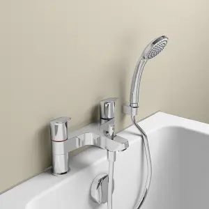 Ideal Standard Ceraflex Dual Control Bath Shower Mixer Tap, B1823AA, Chrome