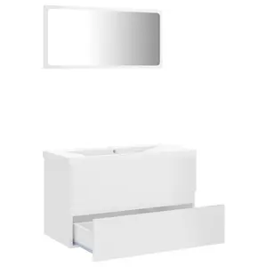 Audras 100mm Wall Hung Single Vanity High Gloss White