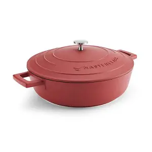 MasterClass Cast Aluminium 4L Shallow Casserole Dish Red