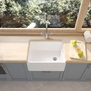 Single Bowl Fireclay Belfast Sink with Mono Kitchen Sink Mixer Tap - Balterley