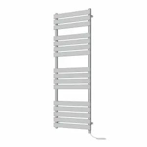 Rinse Bathrooms Electric Flat Panel Heated Towel Rail Chrome Bathroom Ladder Radiator Warmer 1600x600mm 800W