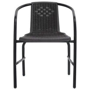 Berkfield Garden Chairs 8 pcs Plastic Rattan and Steel 110 kg