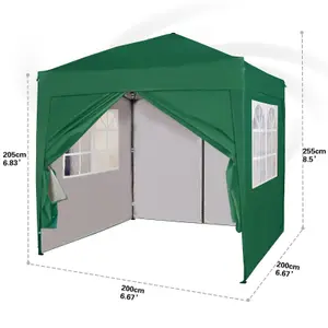 MCC Direct 2X2 Pop up Green Gazebo with Sides