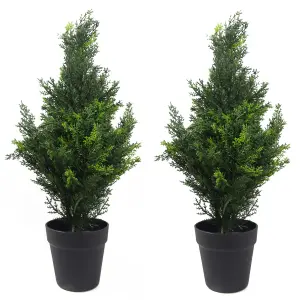 60cm Artificial Cedar Cypress Topiary UV Resistant