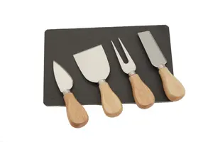 Maison by Premier Carter 4Pc Cheese cutter With Slate Tray