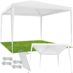 Gazebo Kara - 3 x 3 m, water & UV resistant, guy ropes and pegs included - white