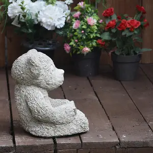 Sweet Teddy Bear Garden Ornament