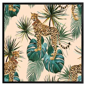 Tropical cheetah (Picutre Frame) / 12x12" / White