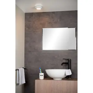 Lucide Brice-Led Modern Flush Ceiling Light Bathroom 11,7cm - LED Dim. - 1x8W 3000K - IP44 - White