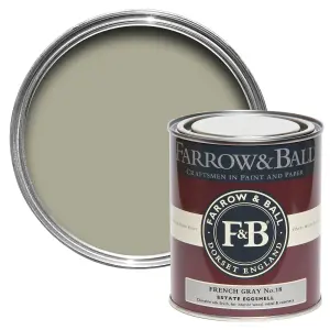 Farrow & Ball Estate French gray Eggshell Metal & wood paint, 750ml