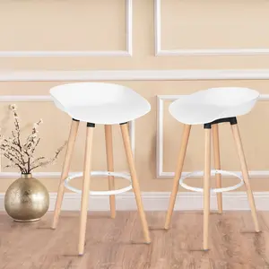 Tata 68cm Bar Stool (Set of 2) White