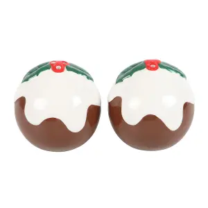 Something Different Christmas Pudding Salt and per Shakers Brown/Green/White (One Size)