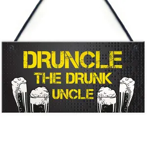 Funny Uncle Gift Druncle Hanging Plaque Funny Gift For Him From Niece Nephew Brother Plaque