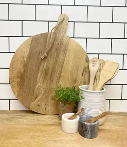 Round      Wooden      Chopping      Board