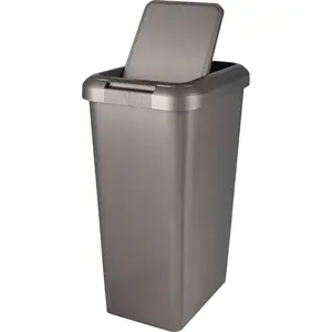 45 Litre Swing & Lift Top Waste Bin Grey