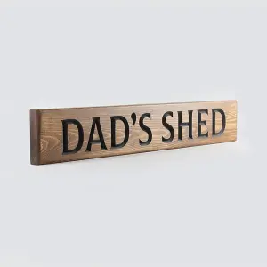 Peak Heritage Engraved Wooden Sign 60cm - Dad's Shed