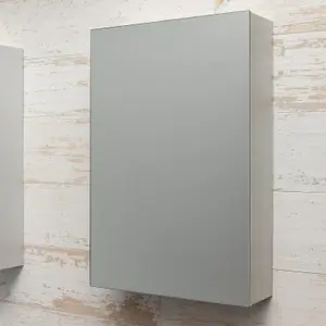 Marvel Bathroom Single Mirrored Wall Cabinet (H)703mm (W)400mm