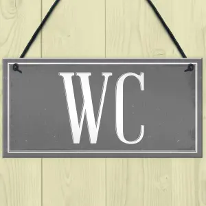 Red Ocean Toilet WC Chic Bathroom The Loo Door Hanging Wall Sign Cafe Pub Office Shop Plaque Gift