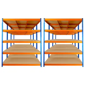 6 Bays of 5 Tier ULTRA HEAVY DUTY Storage Racking 1800h x 1500w x 600d mm 350kg