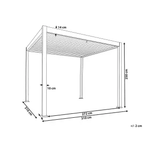 Beliani Modern Pergola Black FORNOLI