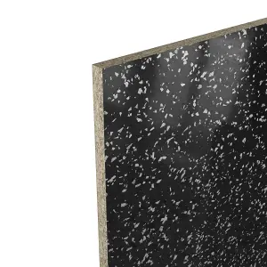 GoodHome Black & white Star effect Paper & resin Back panel, (H)600mm (W)2000mm (T)3mm