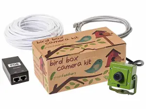 Green Feathers Wired Network 1080p HD Bird Box & Wildlife Camera