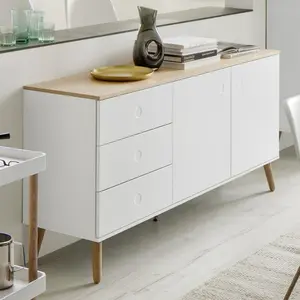 Dot 411.48cm Sideboard White/Oak