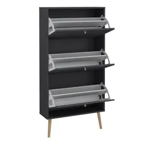 Cumbria Shoe Cabinet 3 Flip Down Doors