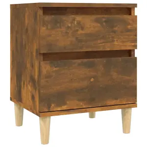 Berkfield Bedside Cabinet Smoked Oak 40x35x50 cm