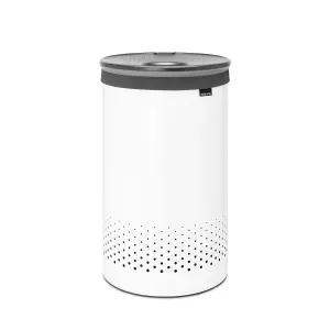 Brabantia White Steel Laundry bin, 60L