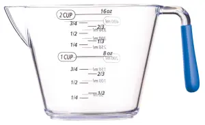 Colourworks 3 Piece Blue Acrylic Measuring Jug Set