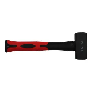 1kg Lump Club TPR Handle Fibreglass Hammer Double Face Sledge Hammer