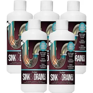 5L of Pro-Kleen Sink & Drain Blitz - Plughole, Sink & Drain Unblocker - Super Strength Formula