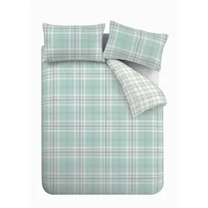 Kelso Reversible Duvet Cover Set with Pillowcases Charcoal / Double - 2 Standard Pillowcases