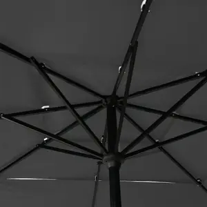 Berkfield 3-Tier Parasol with Aluminium Pole Anthracite 2.5x2.5 m