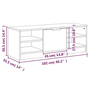 vidaXL TV Cabinet White 102x35.5x36.5 cm Engineered Wood